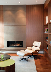 Concrete fireplace mantel