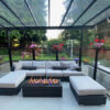 Outdoor smokeless fire pit