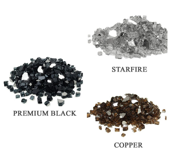 premium black starfire copper fire glass