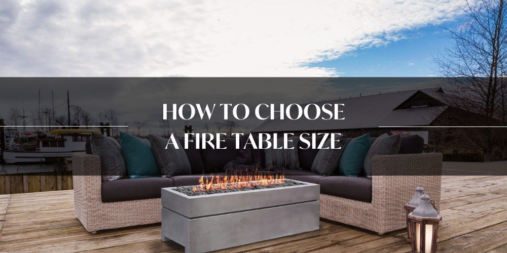 fire table size