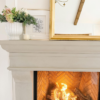 French country concrete mantel