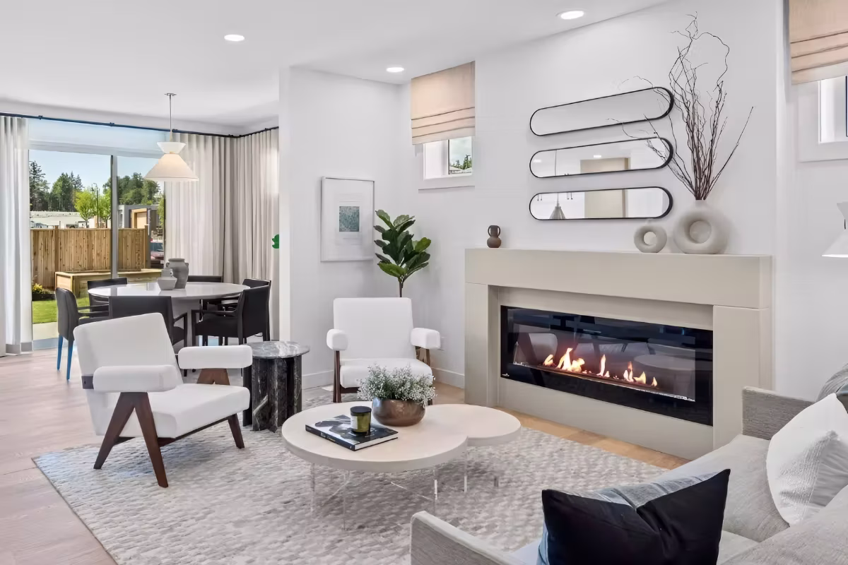 Tori concrete fireplace mantel
