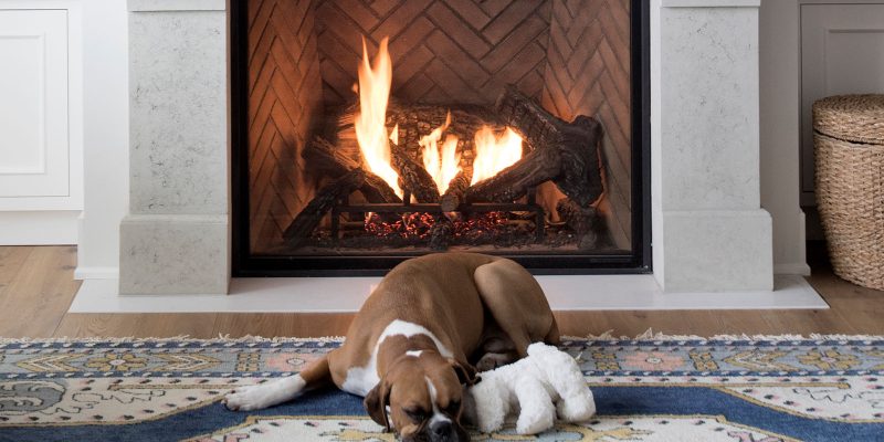 Non-combustible material is compatible with gas, electric or wood-burning fireplaces.